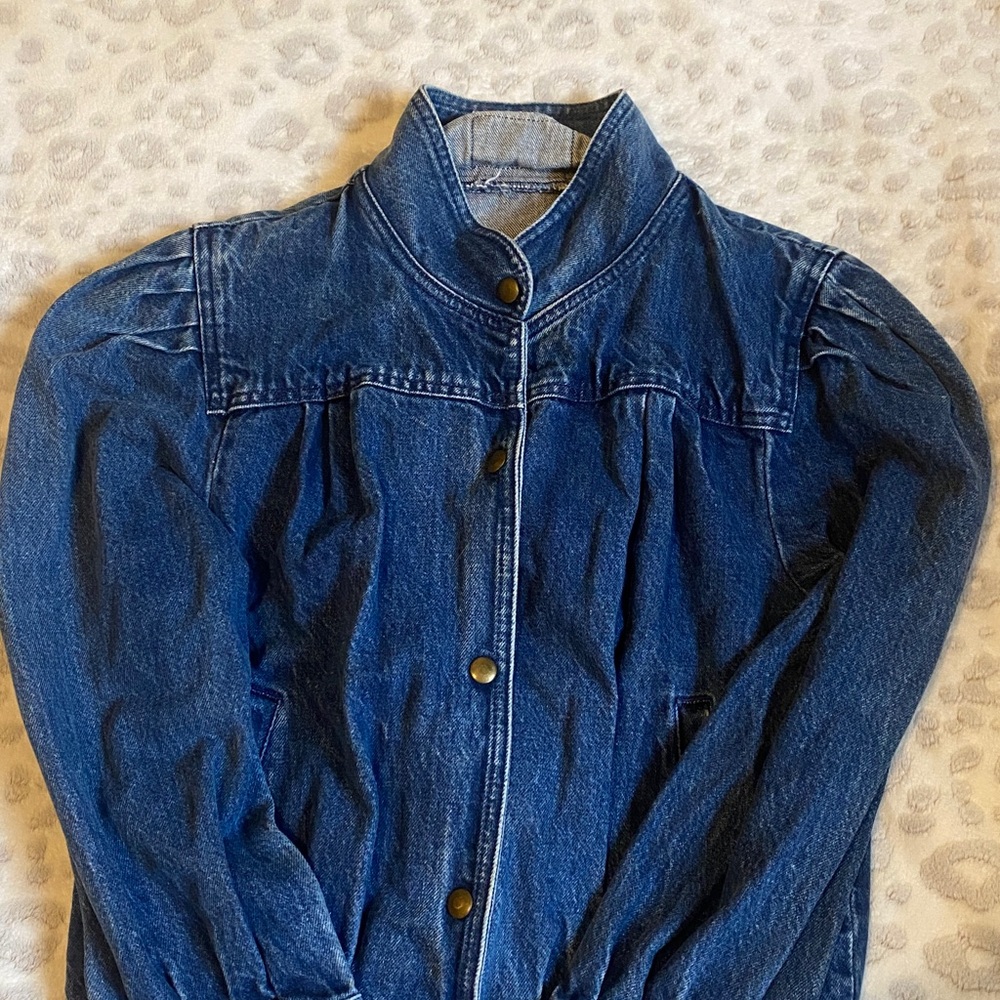 vintage learsi jean jacket button up distressed